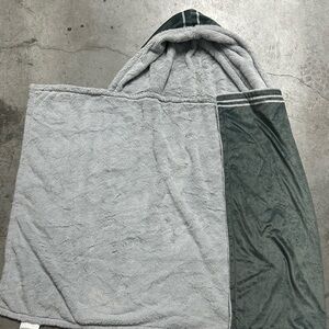Kids Hooded Blanket Poncho - Gray